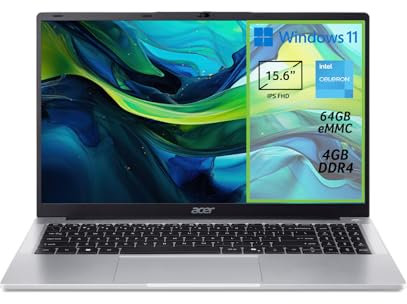Acer Aspire Lite AL15-32P-C9QZ PC Portatile, Notebook, Processore Intel Celeron N4500, RAM 4 GB DDR4, eMMC 128 GB, Display 15.6 FHD IPS, Scheda Grafica Intel UHD Graphics, Windows 11 Home in S mode