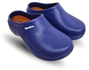 Ladies Garden Clogs Slip On WP Wide Fit Comfort Shoes Removable Insole Farm Nurse Camping Summer (Navy, UK Footwear Size System, Adult, Women, Numeric, Medium, 6)