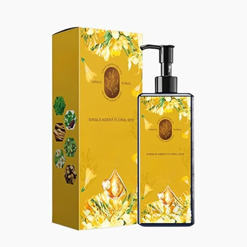 Nourishing Plant-Based Hair Color, Long-Lasting Floral Dye, Even And Natural Gray Hair Coverage, Softens and Adds Shine, Botanical Gentle Hair Coloring Cream for Men & Women (Natural Black)