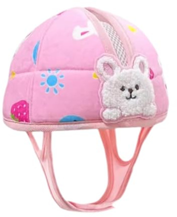 Casque de protection respirant pour bébé de 6 à 24 mois, tour de tête de 40 à 48 cm, lapin