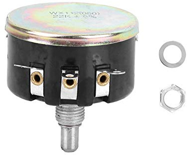 Fafeicy Linear Potentiometer WX112 050 22K 5W Drahtwicklung 3 Anschlüsse Drehpotentiometer Single Turn Schraubpotentiometer 22k Ohm für Spannungsteiler Rheostat und Stromregler