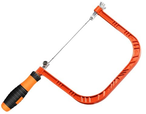 Holdes Sierra de joyero, sierra de marquetería para corte de madera, Sierra de mano para carpintería, Sierra de marco versátil para cortar madera, caucho y metal blando, herramienta de trabajo