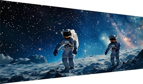 Diamond Painting Erwachsene Astronaut Diamond Painting Bilder, Diamond Painting sternenklarer Himmel, Diamond Painting Set Diamond Painting Zubehör, Crystal Art Basteln, Deko Wohnzimmer, 30x60cm S2-21