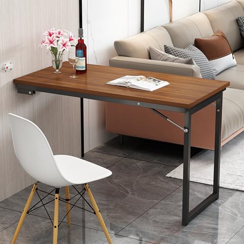 Tavolo da Parete Richiudibile, pieghevole da parete per cucina scrivania pieghevole da parete Facile da piegare e non occupa spazio, può essere utilizzato come tavolo pranzo, scrivania-90×50×75cm