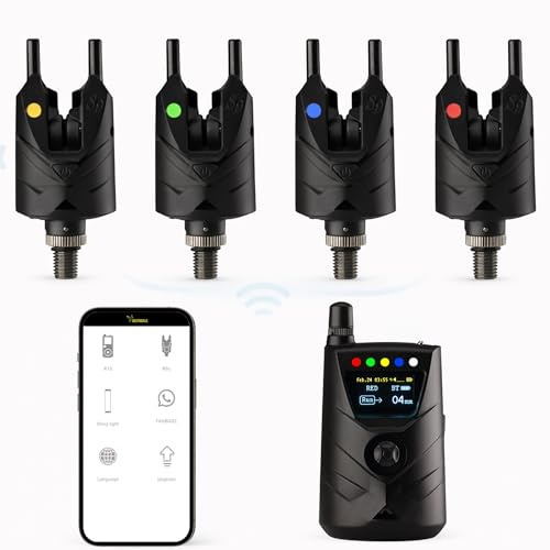 BEETACKLE Wireless bite alarm set NS9pro+ 4 rod set for Carp Fishing