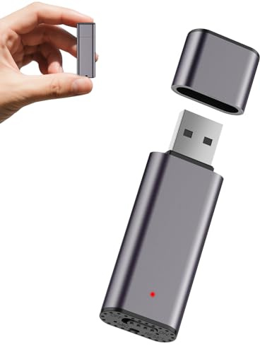 64GB Digital Voice Recorder Voice Activated Recorder USB Recording Device with Noise Reduction Rechargeable 750Hrs Small Pocket Audio Recording Devices for Lectures, Interview, Meeting, Class (Grey)