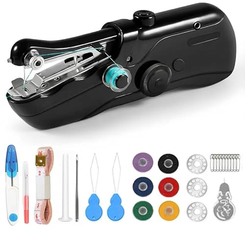 29Pcs/Set Mini Machine à Coudre Électrique Portable avec Accessoires