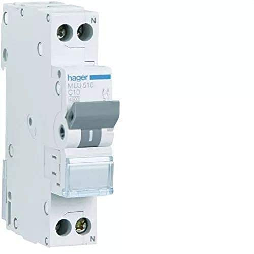 Interruptor automático magnetotérmico serie ML, 1P+N, 10A, C, 6KA