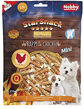 Nobby STARSNACK Barbecue MINI inslagen kyckling 375 g