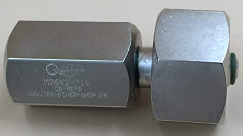 HTD Multiadapter 300 bar syre/ädel gas/komprimerad luft till M26 inre tråd 300 bar