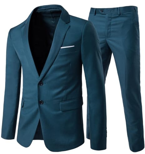 Allthemen Herrkläder 2 delar smal passform bröllopsklänning kostym två knappar business kostym blazer vardagliga jackor byxor