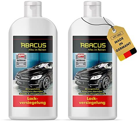 ABACUS® Lackversiegelung mit Carnaubawachs & Montanwachs und Lotuseffekt 2X 500 ml (7744.2) - Autolack versiegelung Lotusblütenversiegelung