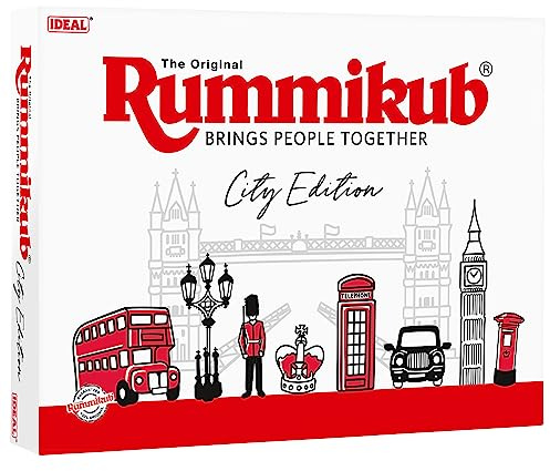 IDEAL Rummikub City Edition ab 8 Jahren: Bringt Menschen zusammen, Familienspiele, 2-4 Spieler, ab 8 Jahren