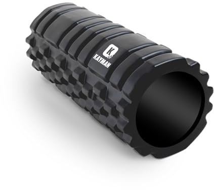 Kayman Foam Rollers for Muscles (33x13x33 cm), Portable Massage Roller for Deep Tissue Relief & Recovery, Foam Roller for Back Pain, Boosts Blood Flow After Running, Gym, Pilates & Yoga