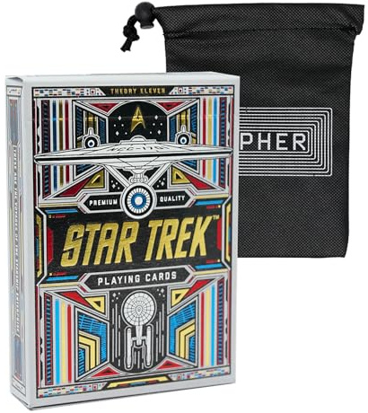 Theory 11 Star Trek Playing Cards - Premium Deck - Includes Cipher Playing Cards Bag (Light)