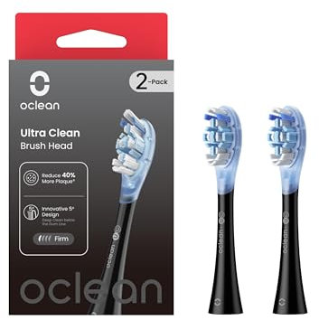 Oclean Testine di Ricambio Ultra Clean, Adatte a tutti gli spazzolini elettrici oclean per adulti, Eccellente rimozione della placca, Tecnologia FlexFit, Inclinazione di 5°, Certificato FDA