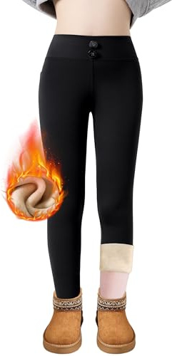 FILOWA Leggings Térmicos para Niñas Forro Polar Pantalones, 4-16 Anos | Infantile Largos Cálido Mallas, Suaves, Calentitos Stretch Legging, Cintura Alta, Elásticos Malla, Adolescentes Invierno Ropa