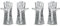 QUARKZMAN 2 Coppie di Guanti da Saldatura Aluminizzati A333-1 16 Guanti da Barbecue Resistenti al Fuoco e al Calore con Maniche Lunghe per Saldatura Camino Forno Cottura Giardino