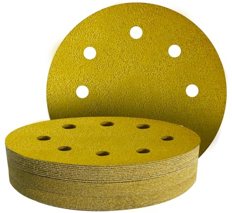 GZKTY Lijas 180mm 8 Agujeros, 30 Discos Abrasivos - Grano 40/60/80/120/180/240 para Lijadora de Pared con Aspiración