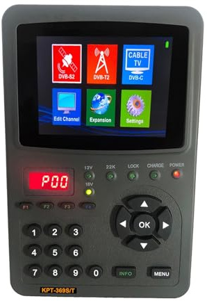 AYJYZHIAG KPT-369ST ST-5150 DVB-S2/T2/C Combo HD Satellite Finder Meter H.265 HEVC MPEG-4 Prend en Charge QPSK WS-6933
