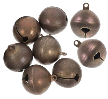 MUELODSIC 8 pièces Lot de Mini Cloches pour Colliers de Chiens Pendentifs Sonores Décoratifs avec Anneaux pour Animaux de Compagnie Accessoires Vintage pour Colliers