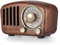 Vintage Radio Retro Bluetooth Speaker Greadio Walnut Wooden FM Radio with Old Fashioned Style,Strong Bass,Loud Volume,Bluetooth 4.2, TF Card&AUX