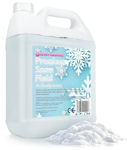 The Glowhouse Snow Fluid Premium Snow Fluid 5L Artificial Snow Fake Snow Machine Liquid