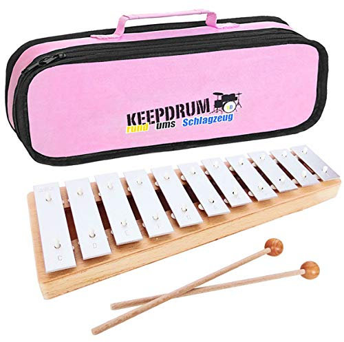 Sonor GP Glockenspiel Sopran + keepdrum MB01PK Tasche Pink Rosa