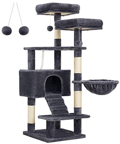 Feandrea Kratzbaum, Katzenbaum, 142 cm, rauchgrau PCT160G01