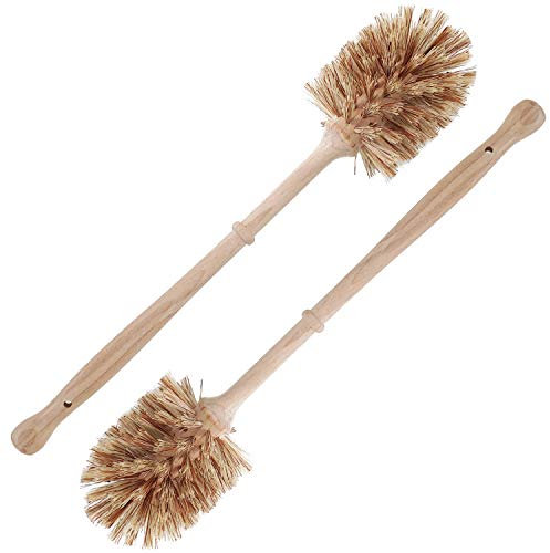 2er Set Klobürste aus Holz, WC Bürste mit Borsten aus Naturfaser, Toilettenbürste - Made in Germany