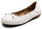 DREAM PAIRS Damen Ballerinas Schuhe Klassische Flache Ballerinas Damen Elegant mit Geschnürte Schleife Weiss 41 (EUR) SDFA2310W-E