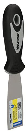 WOLFPACK LINEA PROFESIONAL Espatula Mango Gummy Grip Hoja 30 mm. Espatula Yeso, Espatula Pintor, Espatula Masillas, Espatula Pladur, etc.