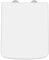 Balterley Square Toilet Seat Soft Close, Top Fix Soft Close Toilet Seat White, Square Seats for Toilets with Adjustable Hinges & Quick Release for Easy Cleaning - 435x358mm (White)