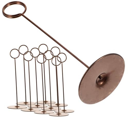 NUOBESTY 12St Tischnummernhalter Tischnummern für die Hochzeit Tischnummernklammern runder esstisch Hochzeitszubehör Fotohalter Metall Tisch Nummer Zettelhalter Menüregal