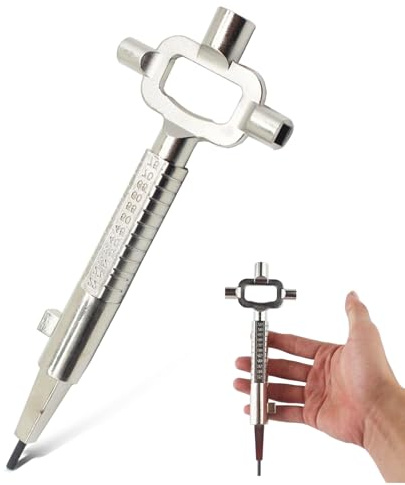 2PCS Llave de Construcción Universal, Llaves Maestras Universales Llave de Leva Cerrajero Allen Multifuncional de Arquitecto para La Medición del ángulo
