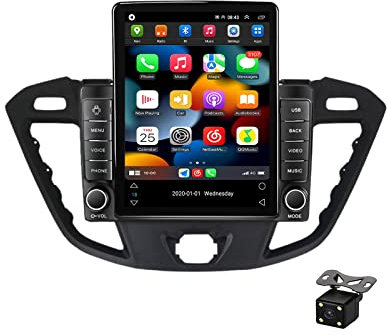 Estéreo de coche doble DIN con pantalla táctil Bluetooth, cámara de respaldo, sistema de navegación, SWC, 4G, WIFI, Carplay, DSP, radio RDS para Ford Transit Custom 2013-2018