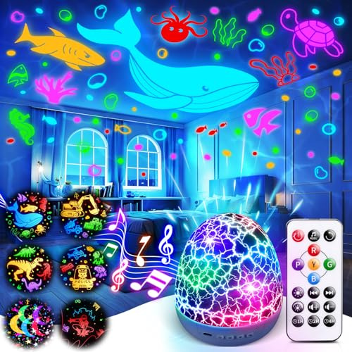 Sensory Light Projector, 15 White Noise Sound Machine Baby Sleep Soother
