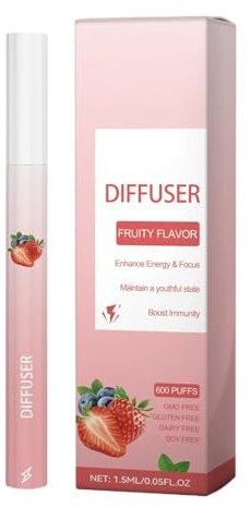 Berry Diffuser Pen - Bärbar Lungrensningssticka, Uppfriskande Smakkomfort, Lättviktsdesign Blanda Enkelt, Hälsoverktyg, Andningsstöd för Daglig Arbetsresa