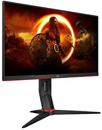 AOC Gaming 24G2U -24 Inch FHD Monitor, 144Hz, 1ms, IPS, AMD FreeSync, Height Adjust, Speakers, USB Hub, Low Input Lag (1920x1080 @ 144Hz, 250cd/m², HDMI/DP/VGA/USB 3.0)