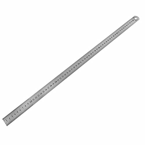 Garden Mile Regla de acero de 60 cm herramienta de medición de metal herramienta de mano industrial regla de precisión DIY hogar interior exterior uso profesional medida