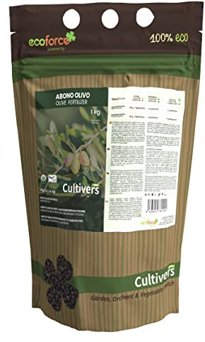 CULTIVERS Bio-Dünger Für Oliven Und Mediterrane Pflanzen, 1 Kg Veganer Dünger. Verbessert Die Ernteproduktivität
