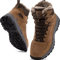 JACKSHIBO Winterschuhe Herren Winterstiefel damen mit Warm Gefüttert Wasserdicht Schneeschuhe Rutschfest Wanderschuhe Trekkingschuhe Winter Outdoor Schneestiefel Winterboot Braun 39-EU
