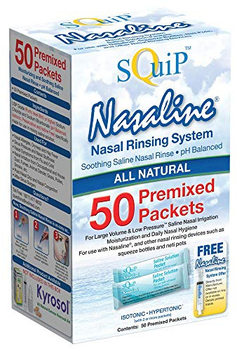 Product Squip Nasaline Salt-Box of 50 Pre-Measured Packets, 400 Ounce - Set of 2
