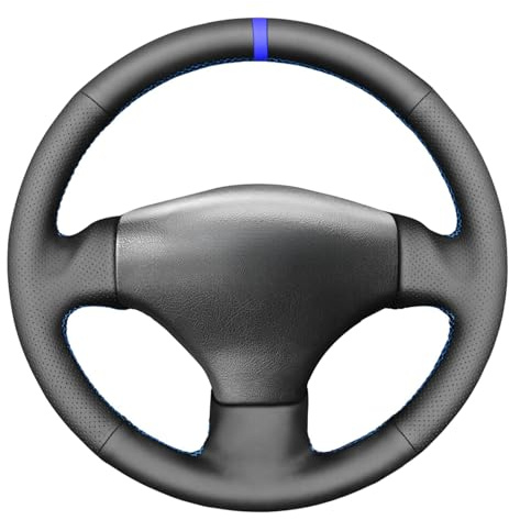 MEWANT Rattöverdrag för Peugeot 206 2001–2009/206 SW 2002–2007 för hand sömnad rattskydd