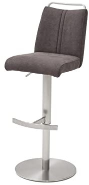 Robas Lund Barhocker Braun Stoffbezug drehbar 360°, Barstuhl höhenverstellbar, Giulia A