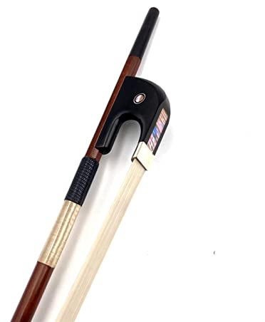 Students Violin Bow 1st Högklassigt Yrke Pernambuco Carbon Fibert Kontrabassbåge 3/4, Vit Hästhår Hästsvans