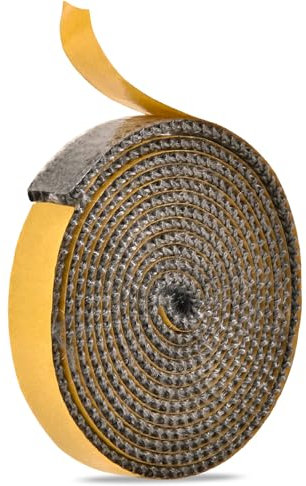 ALI2 Joint Insert Cheminée,3mm x 1.5cm x 2m,Joint de Cheminée Autocollant,Joint d'Étanchéité Cheminée,Joint de Porte de Cheminée Pour Porte de Four,Poêle à Bois,Tuyau de Poêle