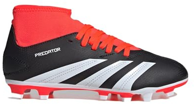 Adidas Children's Unisex Predator Club Sock Fxg J Football Boots, Black Orange, 5½