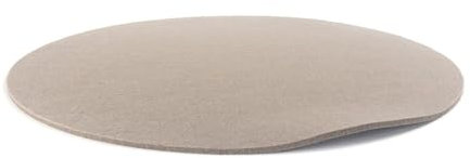Untersetzer aus Filz, 5 mm dick, rund, D 35 bis D 50 cm, 20 Farben, Tisch Sideboard Regal Kommode Blumenvase Topf Teller Schüssel Pfanne (106 graubeige, D 40 cm)