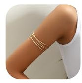 Aidenn Armreif Gold Damen,Minimalistisches Armreif Goldener Armreif Oberarm, Armreif Oberarm, Oberarmreif, zarter geschichteter Armreifen Armschmuck